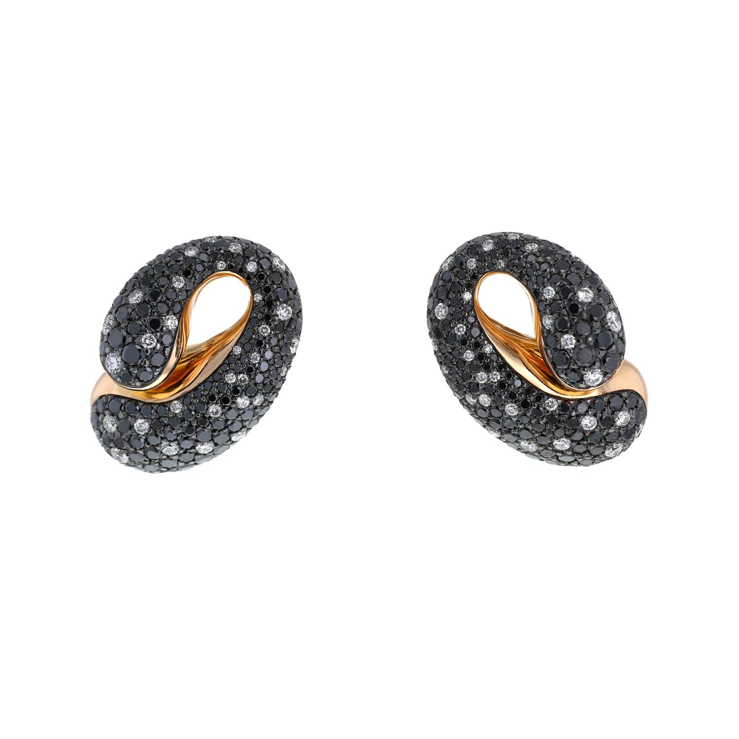 00pp-de-grisogono-contrario-earrings-in-pink-gold-diamonds-and-black-diamonds
